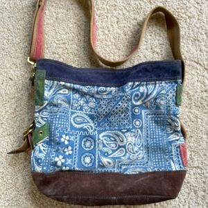 Lucky Brand Boho Large Bucket Tote Bag